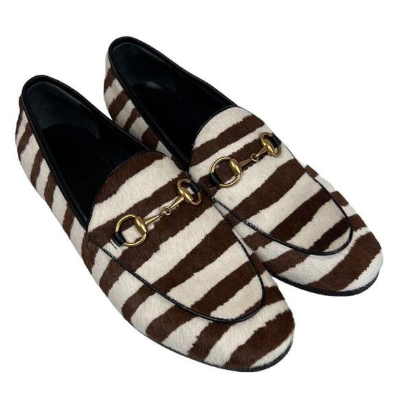 Gucci Shoes - Gucci Women's Jordaan Loafers Pony Zebra Print Womens Size 36.5 US 6.5